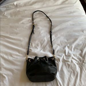 Rebecca Minkoff Black Leather Bucket Bag Crossbody